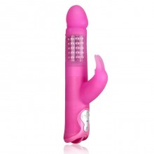 Мощный розовый вибратор-ротатор премиум качества «Rotating Rabbit», Erotic fantasy HT-R2, бренд EroticFantasy, длина 13.5 см., со скидкой
