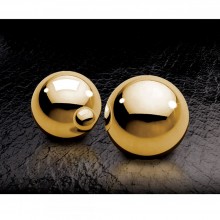 Золотистые вагинальные шарики Pipedream «Gold Ben-Wa Balls», из серии «Fetish Fantasy», цвет золотой, 3990-27 PD, из материала металл, диаметр 2 см., со скидкой