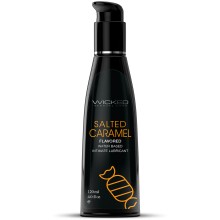 Wicked Aqua «Salted Caramel» смазка для секса со вкусом соленой карамели, объем 120 мл, 90324, цвет черный, 120 мл.