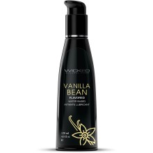 Wicked Aqua Vanilla Bean смазка для секса со вкусом ванильных бобов, объем 120 мл, 90324, из материала водная основа, цвет прозрачный, 120 мл., со скидкой
