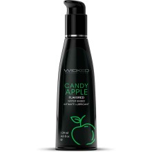 Wicked Aqua Candy Apple смазка для секса со вкусом сахарного яблока, 90404, из материала водная основа, 120 мл., со скидкой