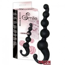 Smile «Bowler» анальные шарики-цепочка, цвет черный, бренд Orion, из материала силикон, длина 17 см.