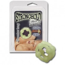 Кольцо светящееся двойное «Stronghold Penisring», бренд Orion, коллекция Glow in the dark, цвет зеленый, диаметр 2 см.