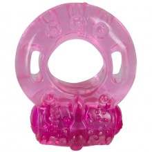 Эрекционное кольцо с вибропулей «One Time», цвет розовый, You 2 Toys KAZ5639510000, из материала TPE, диаметр 2.5 см.
