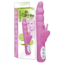 You 2 Smile «Fancy» вибратор с клиторальным стимулятором, цвет розовый, бренд Orion, длина 24 см.