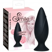 Smile «Pointer» силиконовая анальная пробка черная L, бренд Orion, длина 12 см., со скидкой