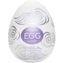 Tenga Egg «Cloudy» №10 мастурбатор-яйцо, цвет белый, длина 7 см., со скидкой
