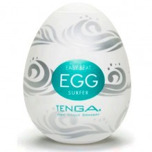 Tenga Egg «Surfer» №12 мастурбатор-яйцо, цвет белый, длина 7 см., со скидкой