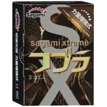 Sagami «Cobra» презервативы конусообразные супер облегающие 3 шт., длина 19 см.