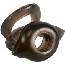 Эрекционное кольцо с подхватом мошонки «Penis Hodenringe», Bad Kitty 5215400000, бренд Orion, цвет черный, диаметр 1.83 см., со скидкой