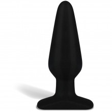 EroticFantasy «Seamless Silicone Butt Plug» черная анальная пробка из ультрабархатистого силикона, 12 см, длина 12 см., со скидкой