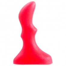 Анальная загнутая пробка «Small Ripple Plug Pink», цвет розовый, Lola Toys 510184lola, из материала TPE, длина 10 см., со скидкой