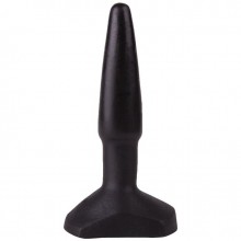 Простая черная анальная пробка для новичков, Биоклон 422700ru, бренд LoveToy А-Полимер, из материала ПВХ, цвет черный, длина 12 см.