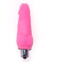 Мини-вибратор для девушек «Super», Baile BI-040012, из материала TPE, цвет розовый, длина 12 см.