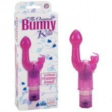 California Exotic «Bunny Kiss» вибратор розовый с двойной стимуляцией, бренд CalExotics, длина 18 см., со скидкой