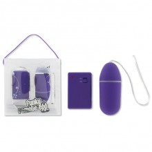 Дистанционное виброяйцо «Funky Remote Egg Dark Purple», Toy Joy 9890TJ, из материала пластик АБС, цвет фиолетовый, длина 8 см.