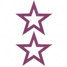 Пестисы открытые «Звезда», цвет фиолетовый, Ouch SH-OUNS012PUR, бренд Shots Media, из материала Полиэстер