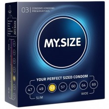 Классические презервативы My Size, размер 53, упаковка 3 шт, бренд R&S Consumer Goods GmbH, из материала латекс, длина 17.8 см.