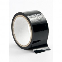 Лента для связывания «Bondage Tape Black», Ouch SH-OUBT001BLK, бренд Shots Media, из материала ПВХ, коллекция Ouch!, 2 м., со скидкой