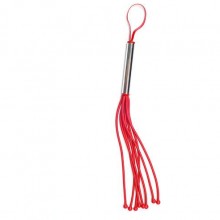 Плеть из латекса красная с шариками на хвостах, длина хвостов 20-25 см, СК-Визит 6010-2, длина 25 см.