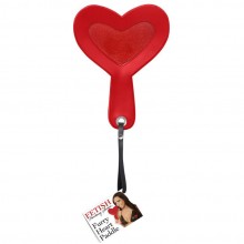 Шлепалка в форме сердца «Fetish Fantasy Furry Heart Paddle», красная, PipeDream 387100PD, из материала искусственная кожа, цвет красный, длина 24 см.
