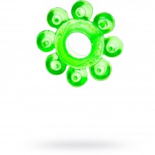 Гелевое эрекционное кольцо, цвет зеленый, ToyFa 818001-7, длина 1.8 см., со скидкой