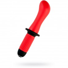 Женский вибратор с двойным мотором от ToyFa «Black & Red», красный, 901340-9, из материала силикон, длина 15 см., со скидкой