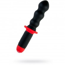 Двусторонний вибратор для женщин с двойным мотором «Black & Red», черный, ToyFa 901341-5, длина 15 см., со скидкой