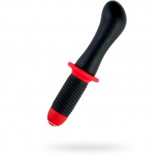 Женский вибратор с двойным мотором от ToyFa Black & Red, черный, длина 15 см., со скидкой