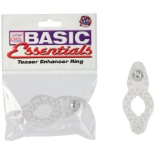 California Exotic «Basic Teaser» эрекционное кольцо с бусиной, бренд CalExotics, цвет прозрачный, длина 8 см.