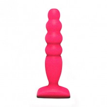 Анальный стимулятор-втулка с шариками «Large Bubble Plug», цвет розовый, Lola Toys 511495lola, бренд Lola Games, из материала TPE, коллекция Back Door Collection, длина 14.5 см.