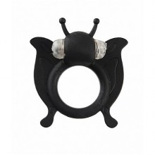 Виброкольцо на член «Butterfly», цвет черный, Shots Toys S-Line, бренд Shots Media, из материала силикон, диаметр 2.2 см.