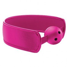 Дышащий БДСМ кляп «Brace Balll Ouch Pink», цвет розовый, SH-OU121PNK, бренд Shots Media, из материала кожа