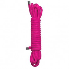 Веревка для бандажа «Japanese Pink», 5 метров, SH-OU042PNK, бренд Shots Media, из материала Нейлон, коллекция Ouch!, 5 м., со скидкой