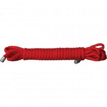 Веревка для бандажа «Kinbaku Red», 10 метров, цвет красный, Shots Media SH-OU043RED, из материала Нейлон, 10 м., со скидкой