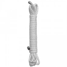 Веревка для бандажа «Kinbaku Rope White», цвет белый, 5 метров, Ouch SH-OU044WHI, из материала нейлон, 5 м., со скидкой