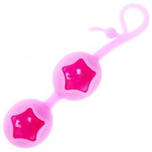 Вагинальные шарики «Star», цвет розовый, Baile BI-014049-4PK, длина 4 см.
