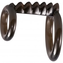 Двойное кольцо для пениса «Bad Kitty», цвет черный, Orion, из материала TPE, длина 6 см.