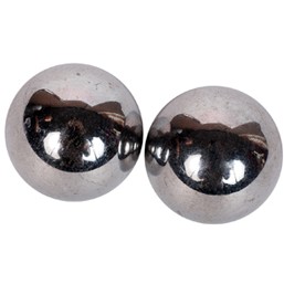 Утяжеленные вагинальные шарики от компании Gopaldas, цвет серебристый, H003A1F185A1, из материала металл, диаметр 1.5 см.