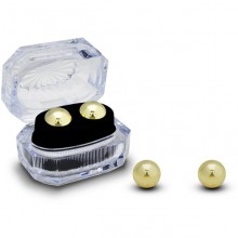 Утяжеленные вагинальные шарики от компании Gopaldas, цвет золотистый, H003G3F185G3, диаметр 1.5 см.