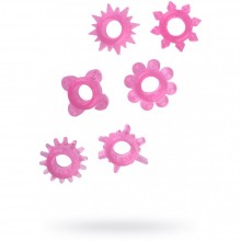 ToyFa «Top Pleasure Ring Set» набор колец для члена, цвет розовый, диаметр 2 см.