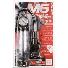 Мужская вакуумная помпа California Exotic «Master Gauge Penis Pump», со встроенным манометром, SE-1040-00-2, бренд CalExotics, цвет прозрачный, длина 20 см., со скидкой