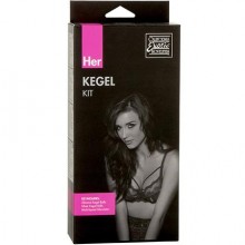 Набор вагинальных шариков «Her Kegel Kit», с вибропулей, California Exotic, SE-1988-30-3, из материала силикон, длина 2 см., со скидкой