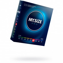 Латексные презервативы My.Size, размер 60, упаковка 3 шт., бренд R&S Consumer Goods GmbH, цвет прозрачный, длина 19.3 см.