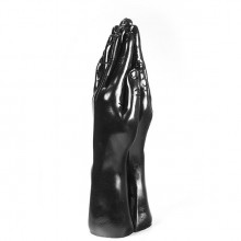 Стимулятор для фистинга, O-Products «Dark Crystal Black», 2 руки с сомкнутыми ладонями, 115-DC25, из материала ПВХ, цвет черный, длина 32 см.