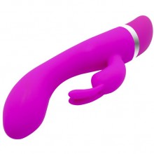 Женский вибратор с клиторальным-кроликом Pretty Love «Freda», Baile BI-014386PUR, цвет фиолетовый, длина 18.9 см., со скидкой