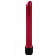 Классический тонкий вибратор «Lollypop Vibrator», цвет красный, Baile BI-006077Red, из материала пластик АБС, длина 14.5 см., со скидкой