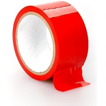 Лента для связывания «Bondage Tape Red», Ouch SH-OUBT001RED, бренд Shots Media, из материала ПВХ, коллекция Ouch!, цвет красный, 2 м.