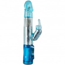Многофункциональный вибратор-кролик для женщин с клиторальным стимулятором «Crazy Clit Tickler Rabbit», цвет голубой, 5828240000, из материала TPR, цвет синий, длина 21.5 см.
