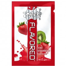 Съедобный лубрикант со вкусом Wet Flavored Kiwi Strawberry, саше 3 мл, 23491wet, из материала глицериновая основа, 3 мл.